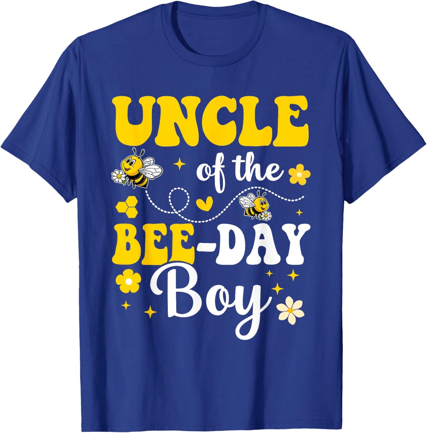 Uncle of The Bee Day Boy Bee Birthday Party Matching Family T-Shirt - T-Shirt | Royal
