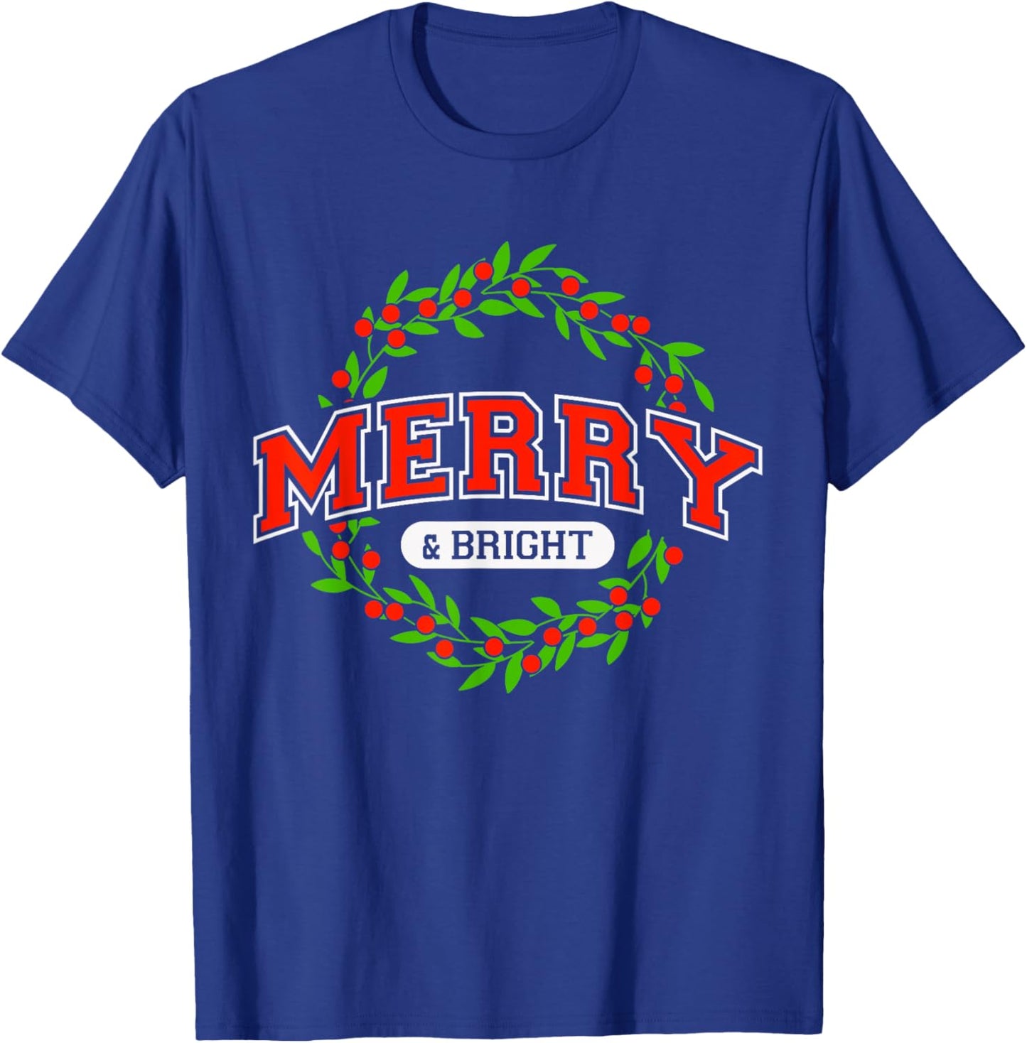 Merry And Christmas Bright Moody And Uptight Matching Couple T-Shirt - T-Shirt | Royal