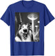 Funny Rough Collie Alien UFO Taking a Selfie Dog Mom Dad Women Kids T-Shirt - T-Shirt | Royal