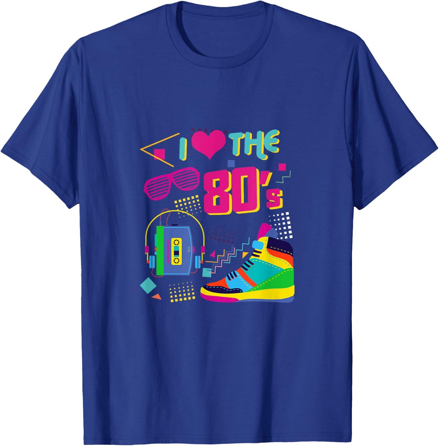 Funny I Love The 80s Eighties Costume Themed Party Gift T-Shirt - T-Shirt | Royal