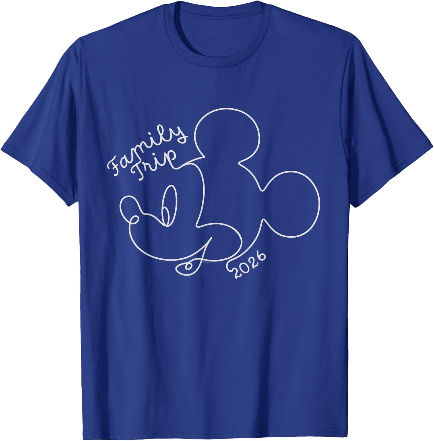 Disney Mickey Mouse Line Drawing Family Trip Vacation 2024 T-Shirt - T-Shirt | Royal