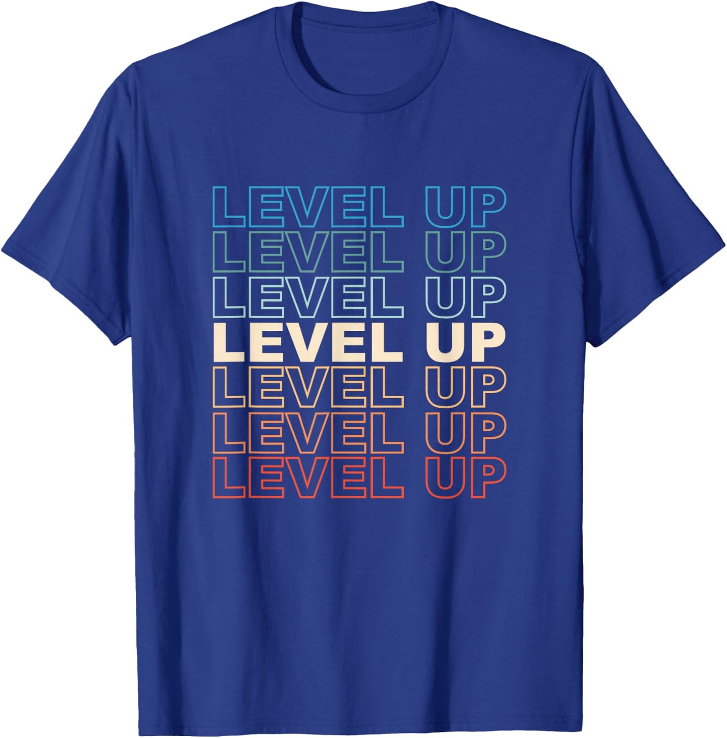 Vintage Gamer LEVEL UP Video Game Lover Retro Gaming Gift T-Shirt - T-Shirt | Royal