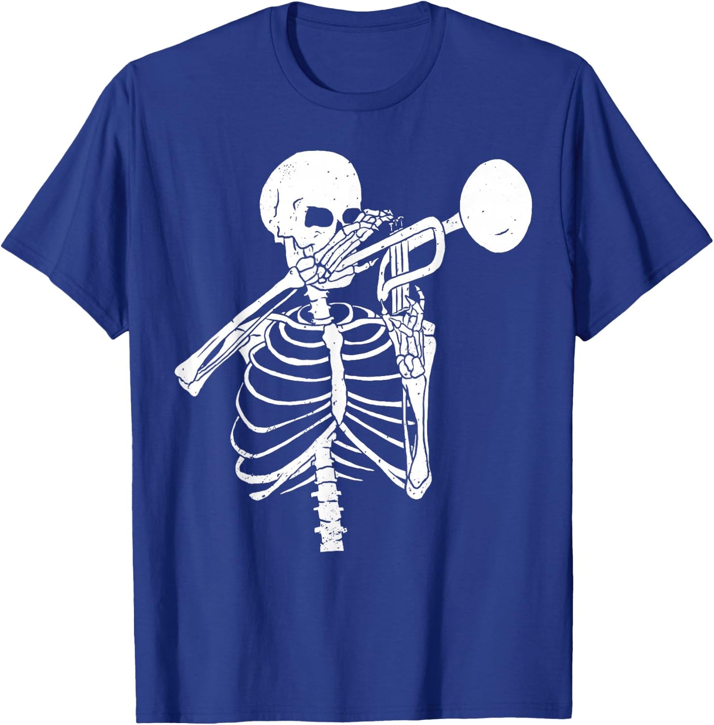 Trumpet Lover Forever - Skeleton Playing Trumpet T-Shirt - T-Shirt | Royal