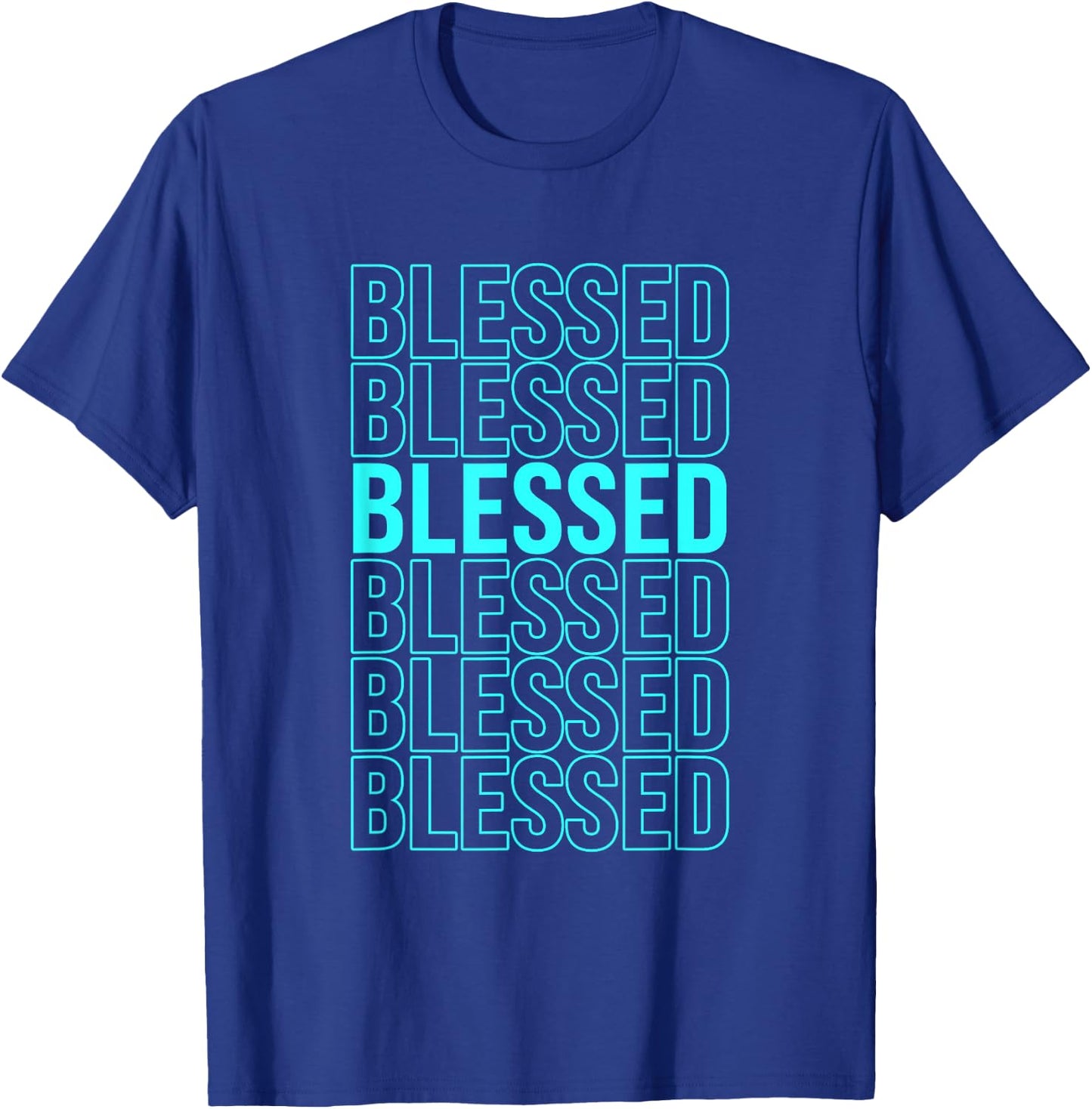 Turquoise Blessed Turquoise Color Graphic T-Shirt - T-Shirt | Royal