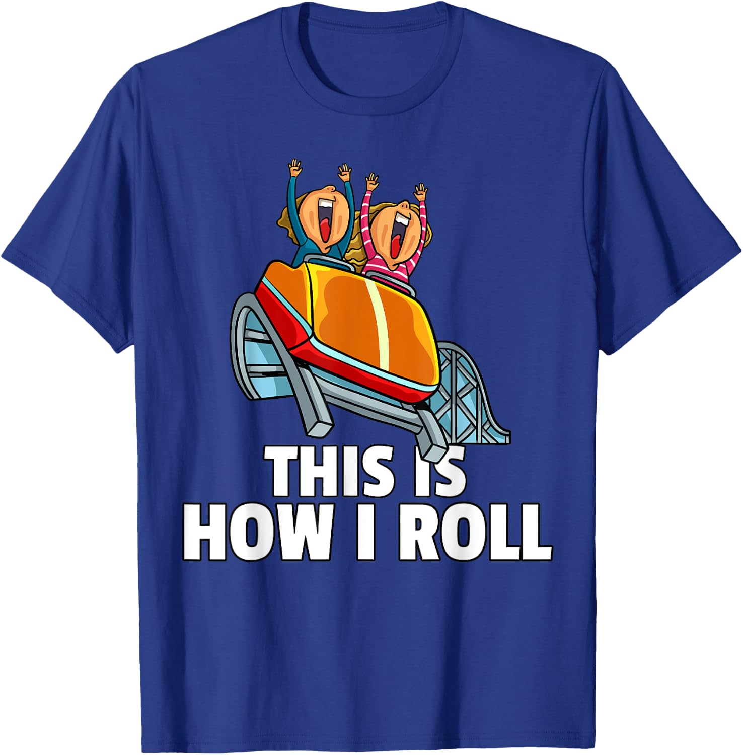 Roller Coaster Gift Amusement Theme Park T-Shirt - T-Shirt | Royal