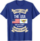 US Virgin Islands Roots American Flag USA Gifts T-Shirt - T-Shirt | Royal