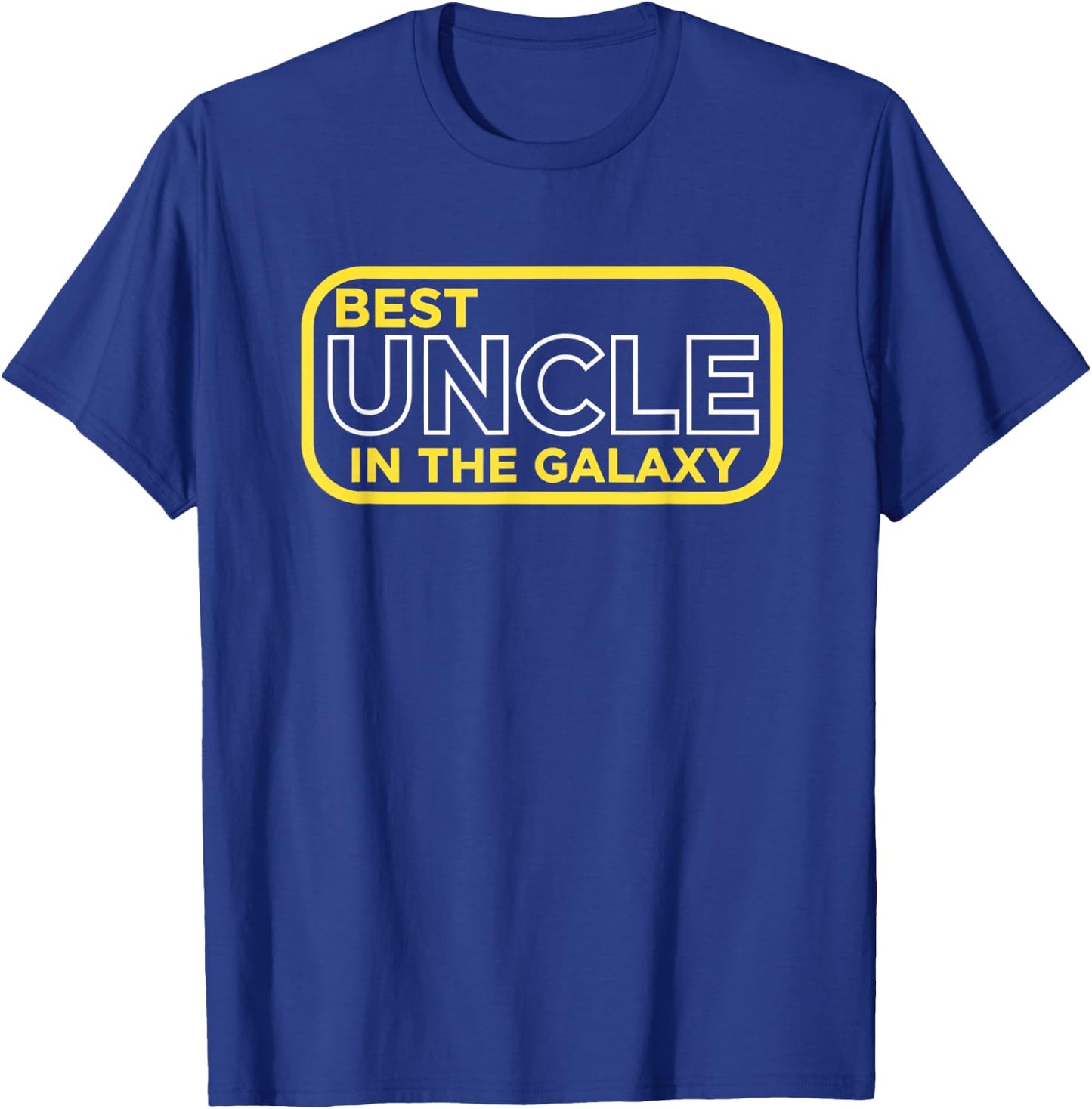 Uncle, Best Uncle in The Galaxy Retro Badge for Cool, Funny T-Shirt - T-Shirt | Royal