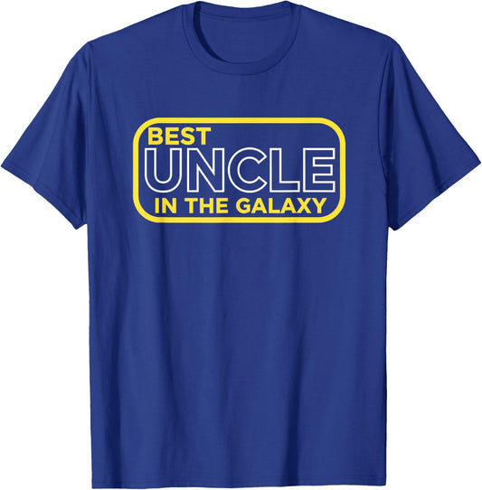 Uncle, Best Uncle in The Galaxy Retro Badge for Cool, Funny T-Shirt - T-Shirt | Royal