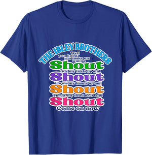 Isley Brothers - Shout Lyrics T-Shirt - T-Shirt | Royal