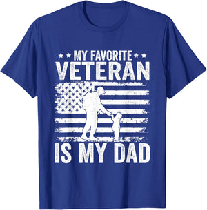 Father Veterans Day My Favorite Veteran Is My Dad for Kids T-Shirt - T-Shirt | Royal