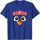 Cute Thanksgiving Turkey Face Women Girls Kids T-Shirt - T-Shirt | Royal