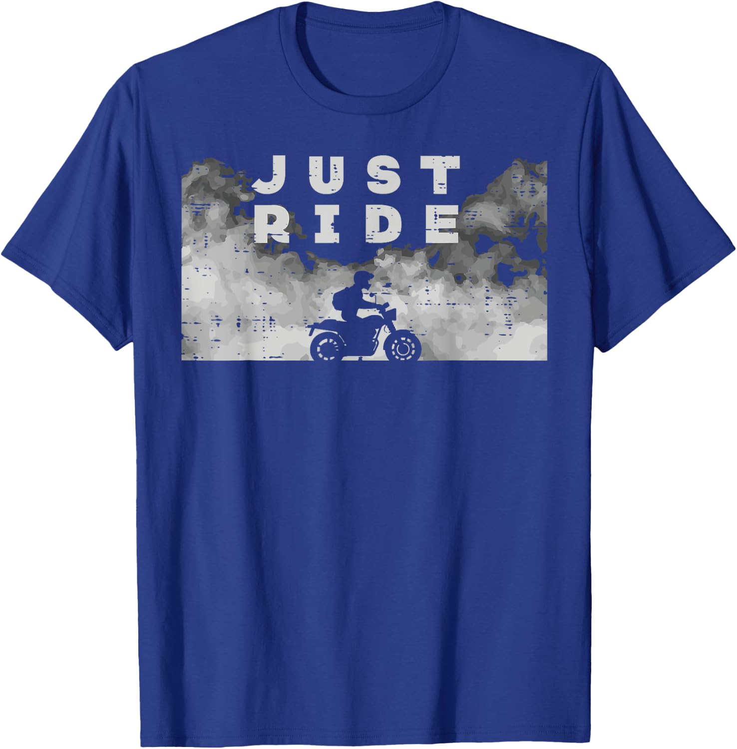Biker Just Ride Cool Motorcycle Motorbike Men Women Kids T-Shirt - T-Shirt | Royal