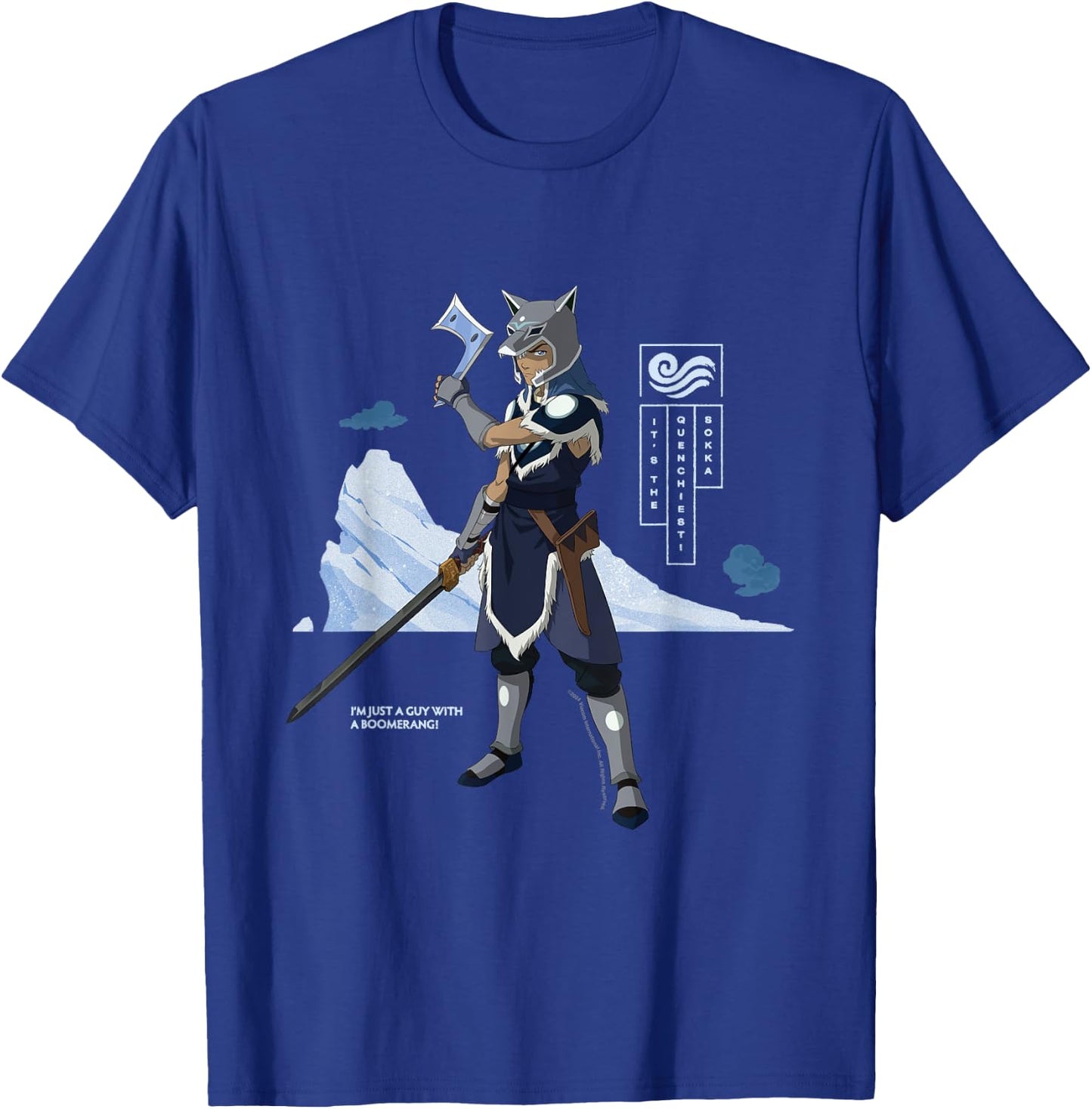 Avatar The Last Airbender Sokka Water Tribe Warrior T-Shirt - T-Shirt | Royal