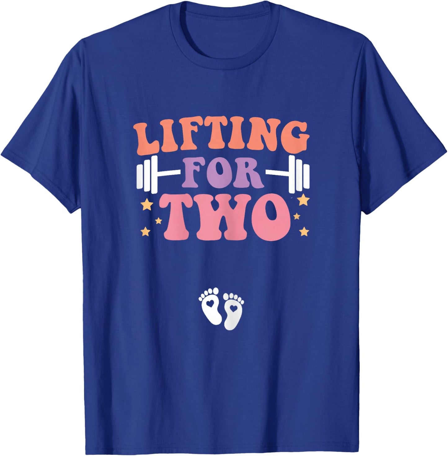 Lifting For Two Funny Pregnancy Gym Workout Expecting Mom T-Shirt - T-Shirt | Royal