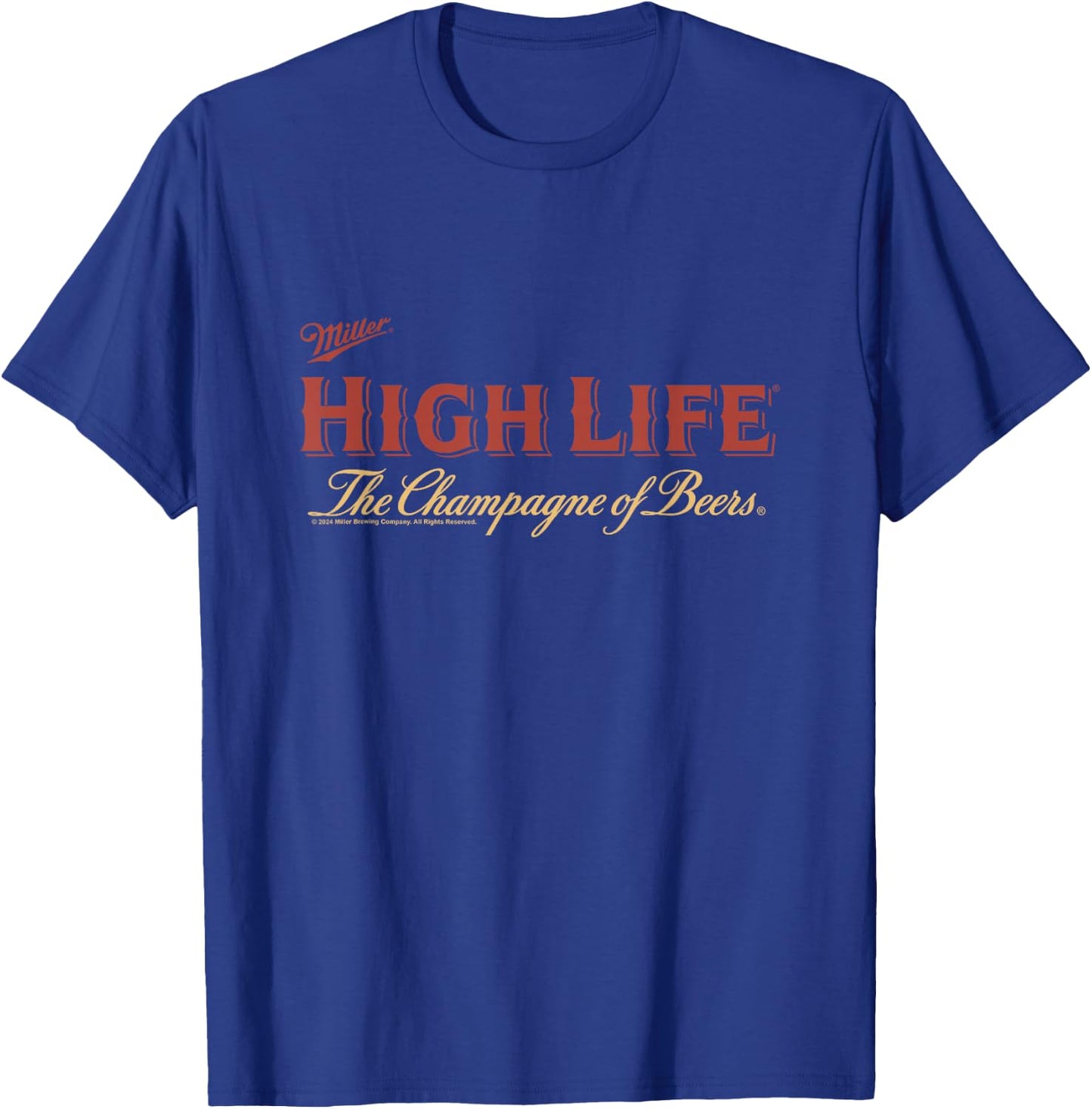 Miller High Life Champagne Of Beers Vintage T-Shirt - T-Shirt | Royal