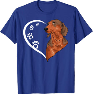 Dachshund Shirts Girls Kids Heart Cute Dachshund T-Shirt - T-Shirt | Royal