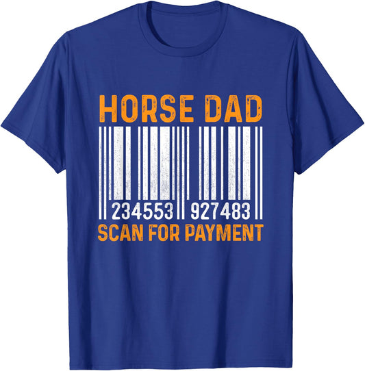 Dad Of Horse Lover Equestrian Horseback Rider Horse Riding T-Shirt - T-Shirt | Royal
