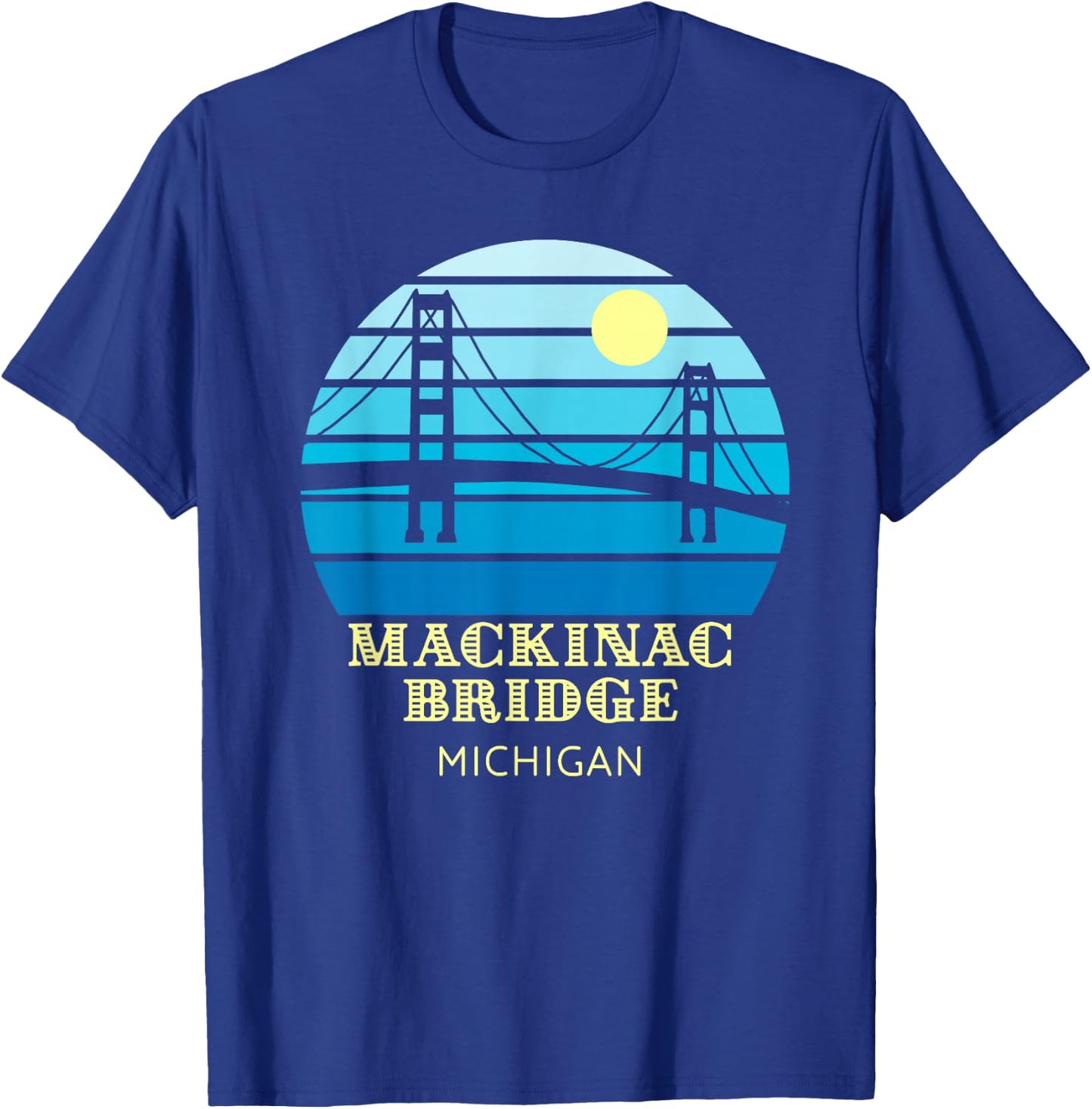 Mackinac Bridge Michigan T-Shirt - T-Shirt | Royal
