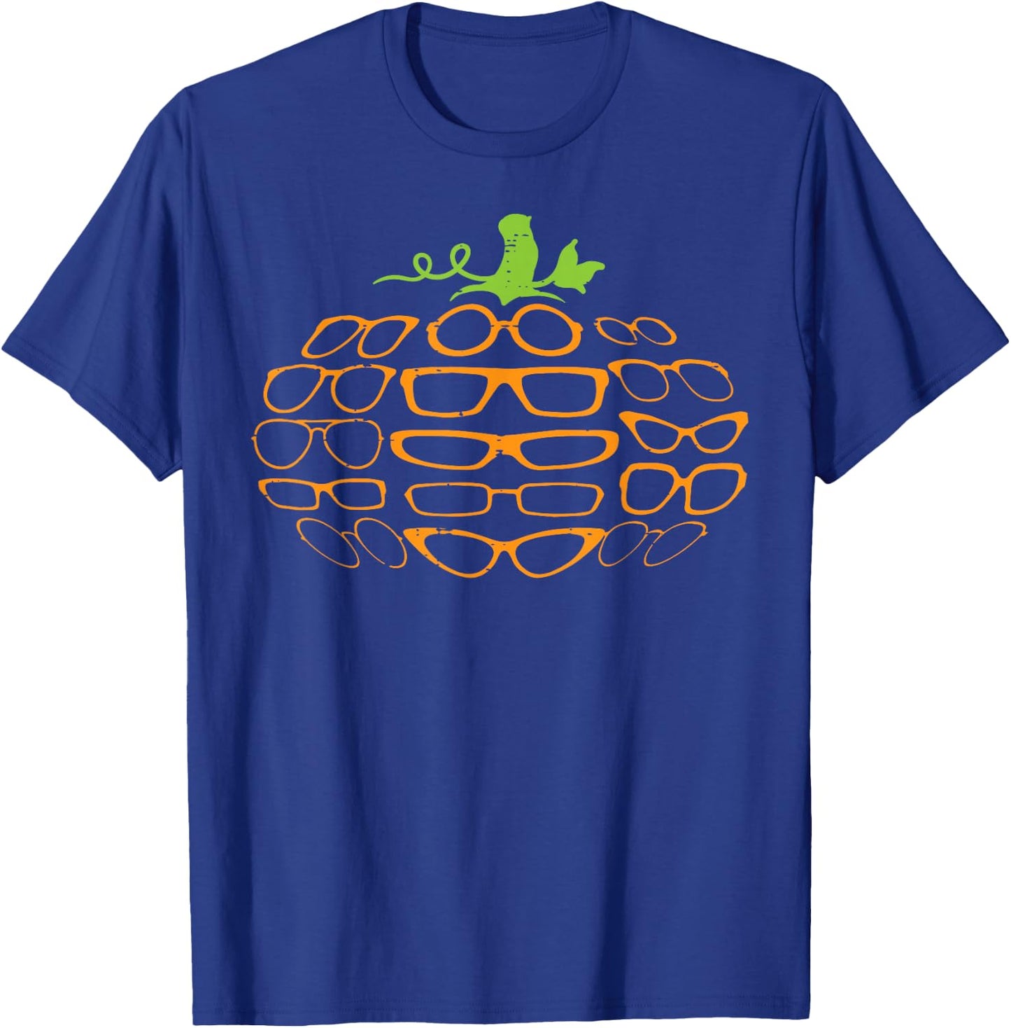 Halloween Optometry Glasses Pumpkin Optician Men Women Kids T-Shirt - T-Shirt | Royal