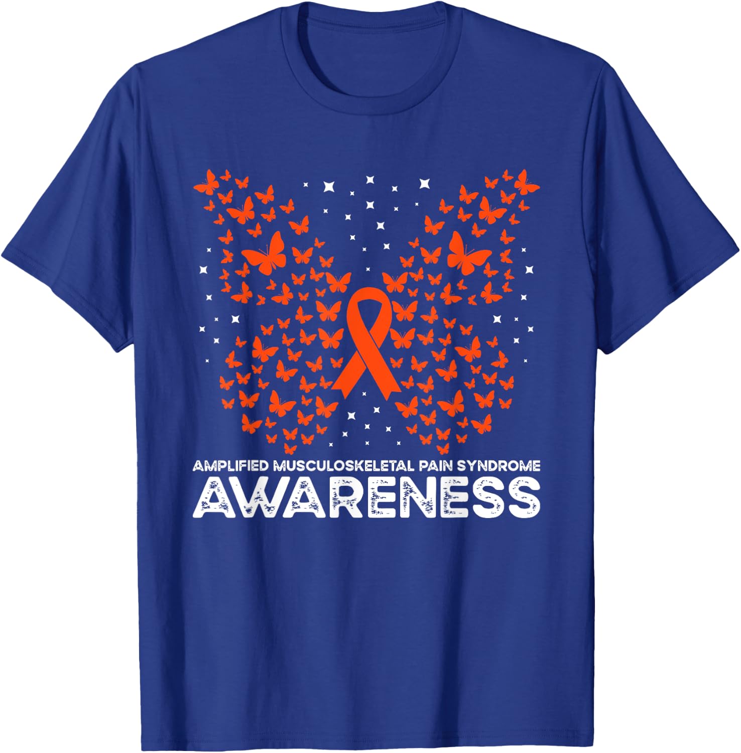 Amplified Musculoskeletal Pain Syndrome Butterfly AMPS T-Shirt - T-Shirt | Royal