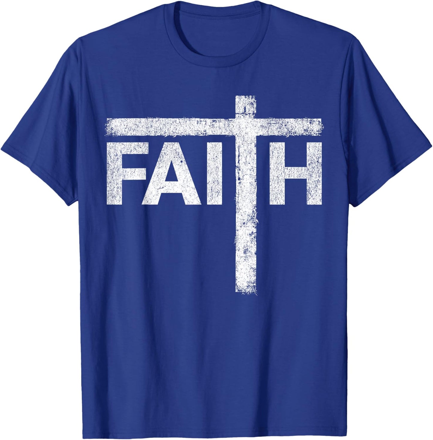 Christian Faith & Cross - Christian Faith T-Shirt - T-Shirt | Royal