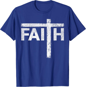 Christian Faith & Cross - Christian Faith T-Shirt - T-Shirt | Royal