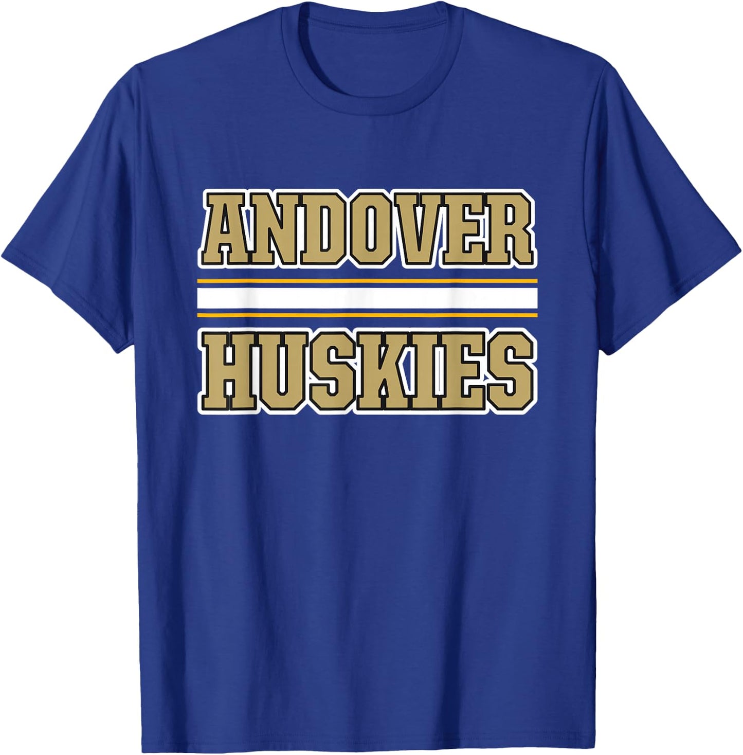 Andover Huskies Horizontal Stripes T-Shirt - T-Shirt | Royal