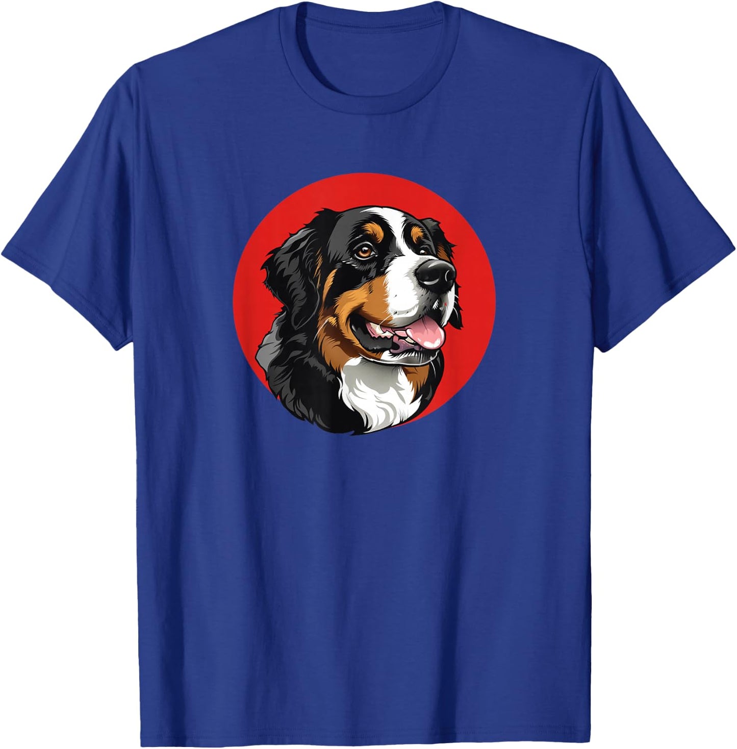 Retro Vintage Logo Bernese Mountain Dog Lover T-Shirt - T-Shirt | Royal