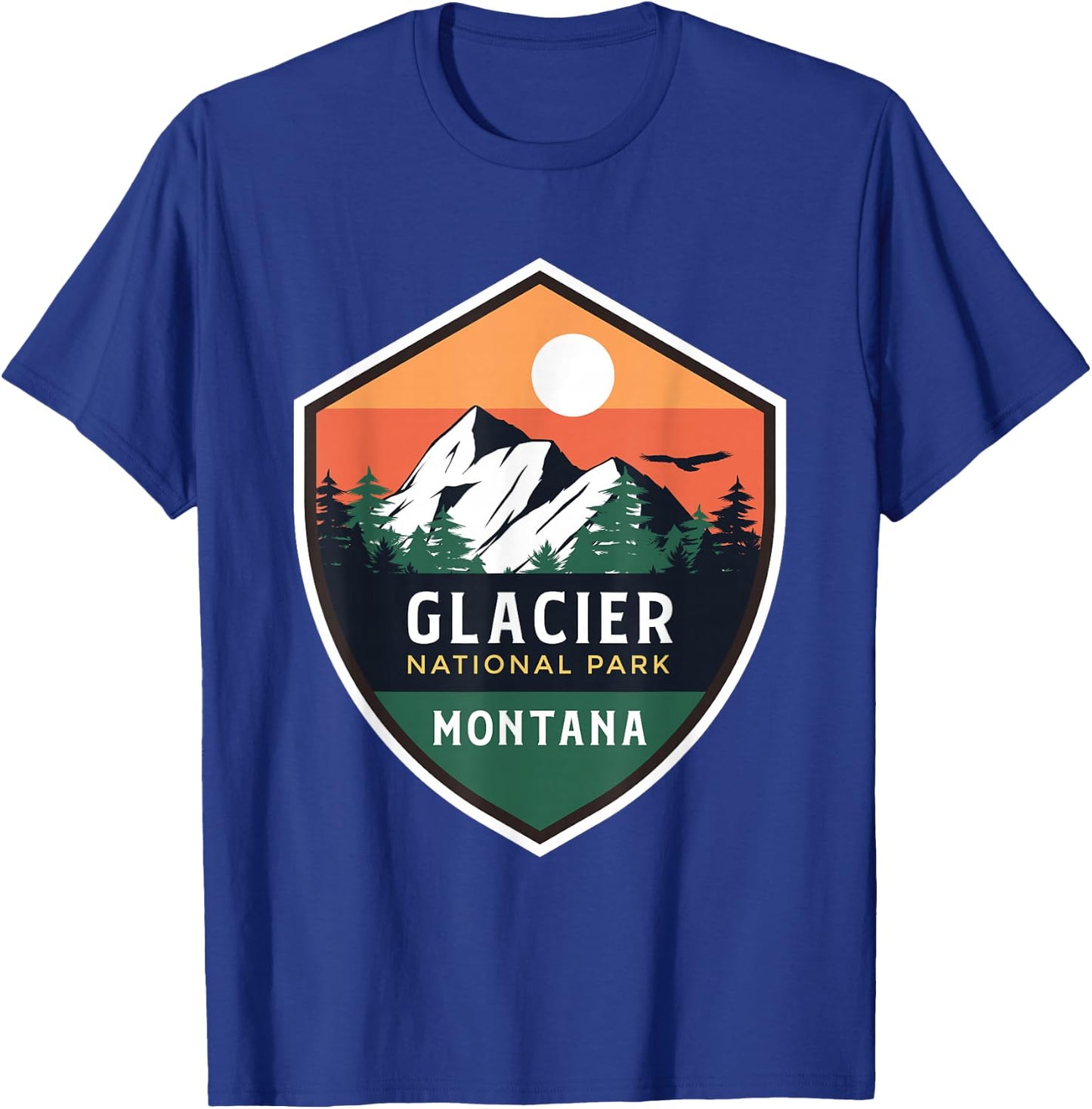 Glacier National Park Shirt Vintage Glacier Park Shirt Camp T-Shirt - T-Shirt | Royal