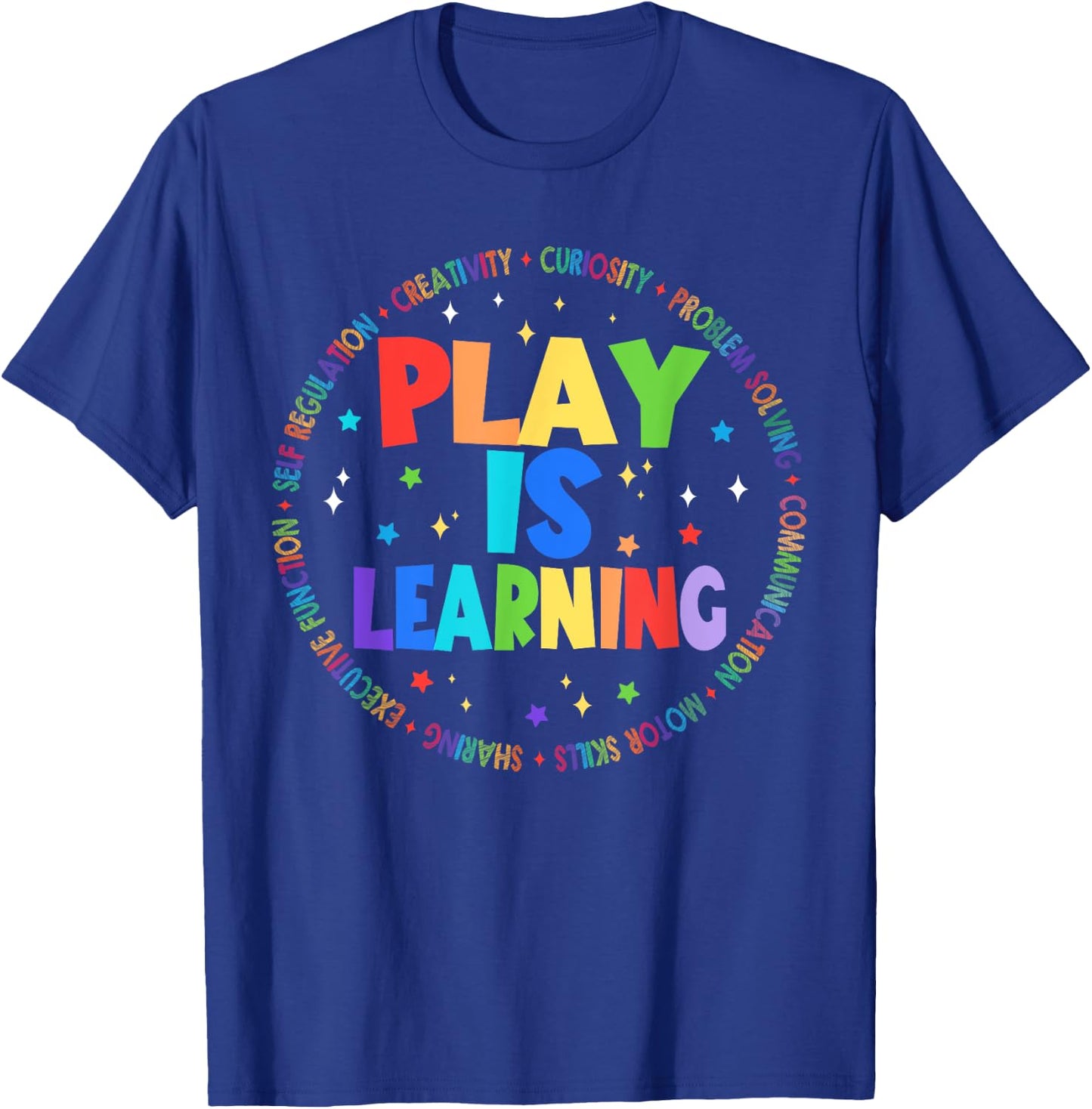 Retro Play Is Learning Teacher Back To School Women Girls Kids T-Shirt - T-Shirt | Royal