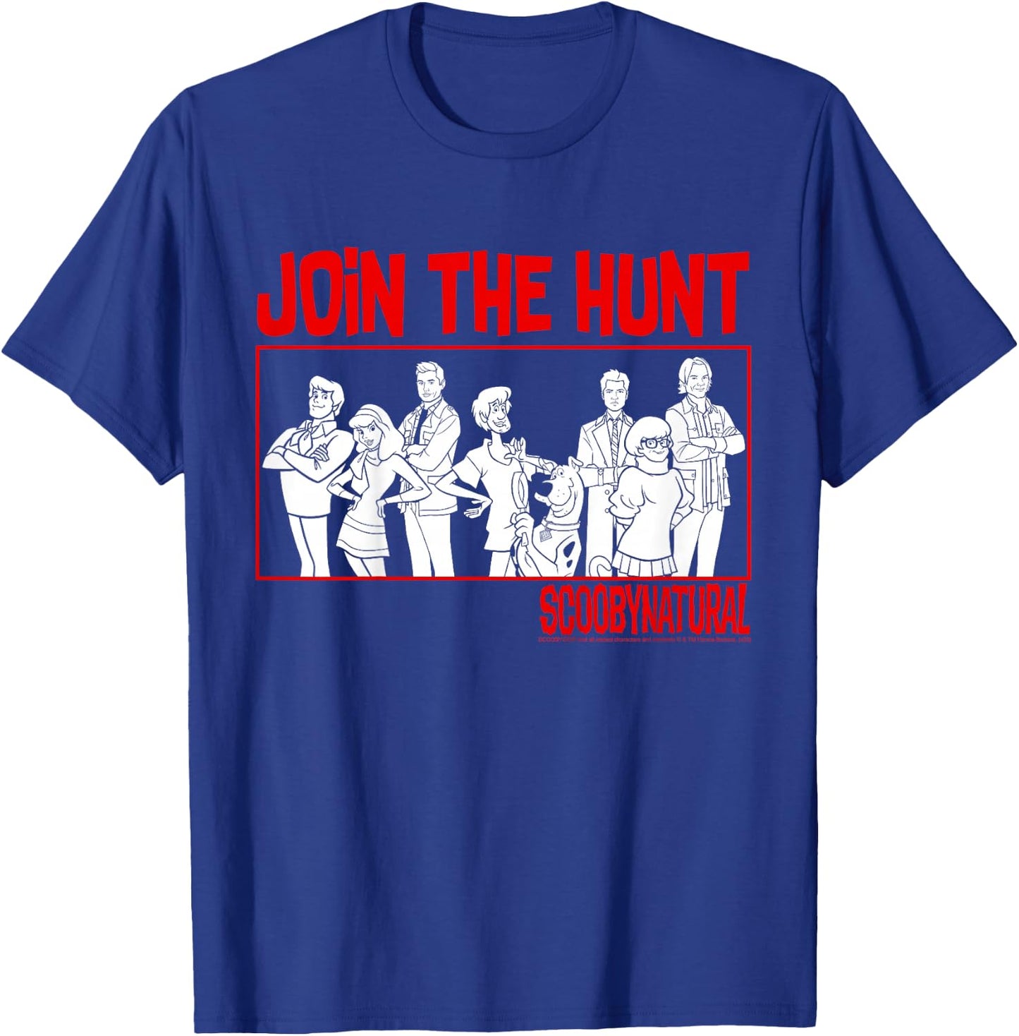 Kids Scooby-Doo Scoobynatural Join The Hunt Group Shot Line Up T-Shirt - T-Shirt | Royal