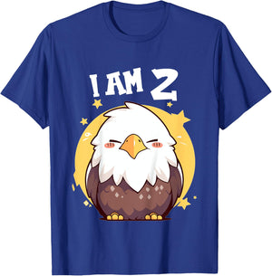 2 Years old 2 birthday Bald Eagles Boy Girl Bald Eagle T-Shirt - T-Shirt | Royal