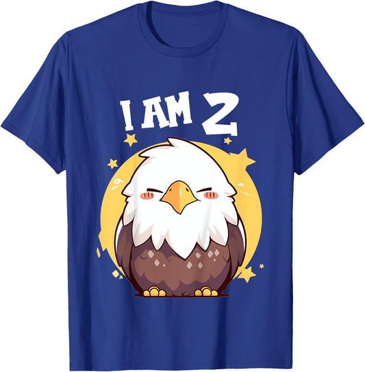 2 Years old 2 birthday Bald Eagles Boy Girl Bald Eagle T-Shirt - T-Shirt | Royal