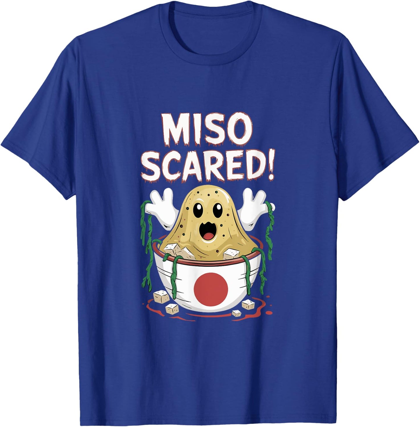 Miso Scared Japanese Halloween Pun - Japan Miso Soup Costume T-Shirt - T-Shirt | Royal