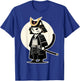 Kawaii Cat Anime Japanese Retro Samurai Novelty Funny Cat T-Shirt - T-Shirt | Royal