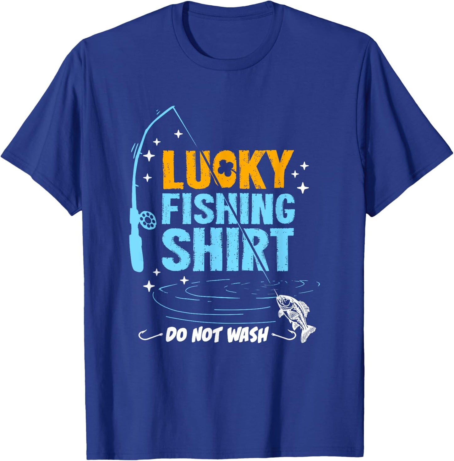 Funny Lucky Fishing Gifts Boys Women Dad T-Shirt - T-Shirt | Royal