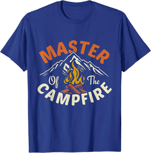 Funny Outdoor Camping Gifts Men Women Master Of Campfire T-Shirt - T-Shirt | Royal