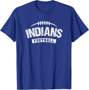 Indians Keller Football Distressed HS T-Shirt - T-Shirt | Royal