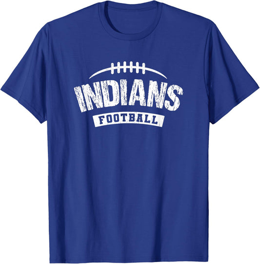 Indians Keller Football Distressed HS T-Shirt - T-Shirt | Royal