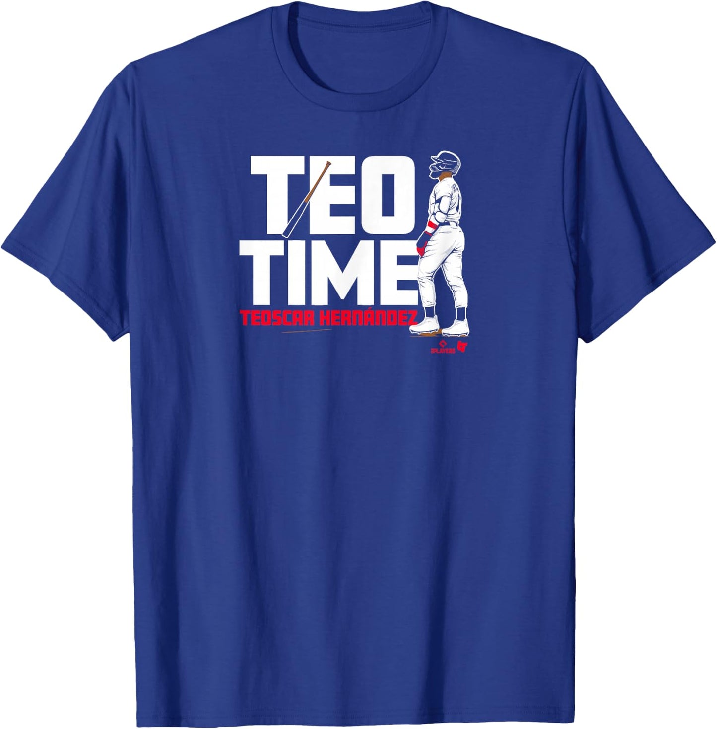 BreakingT Teoscar Hernandez - Teo Time - Los Angeles Baseball , Small, Blue T-Shirt - T-Shirt | Royal