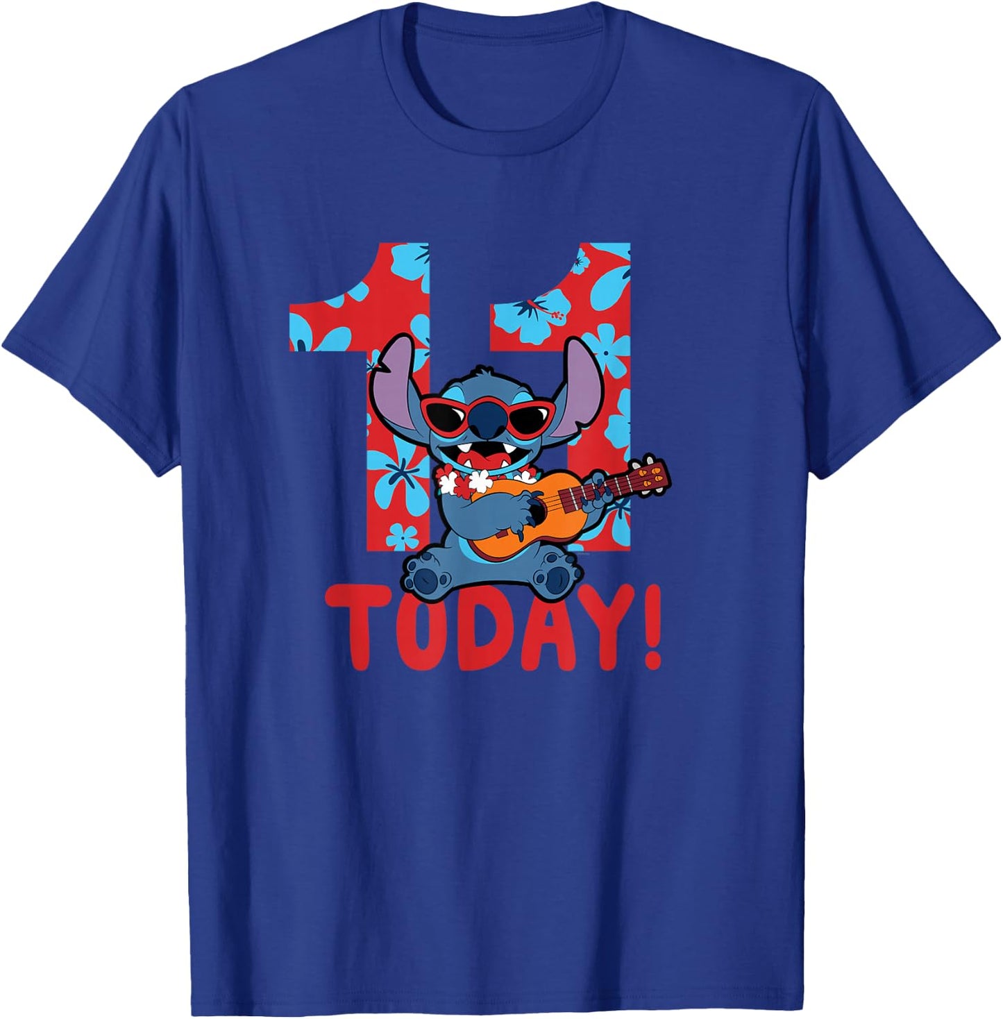 Disney Lilo & Stitch Tropical Birthday 11 Years Old Today T-Shirt - T-Shirt | Royal