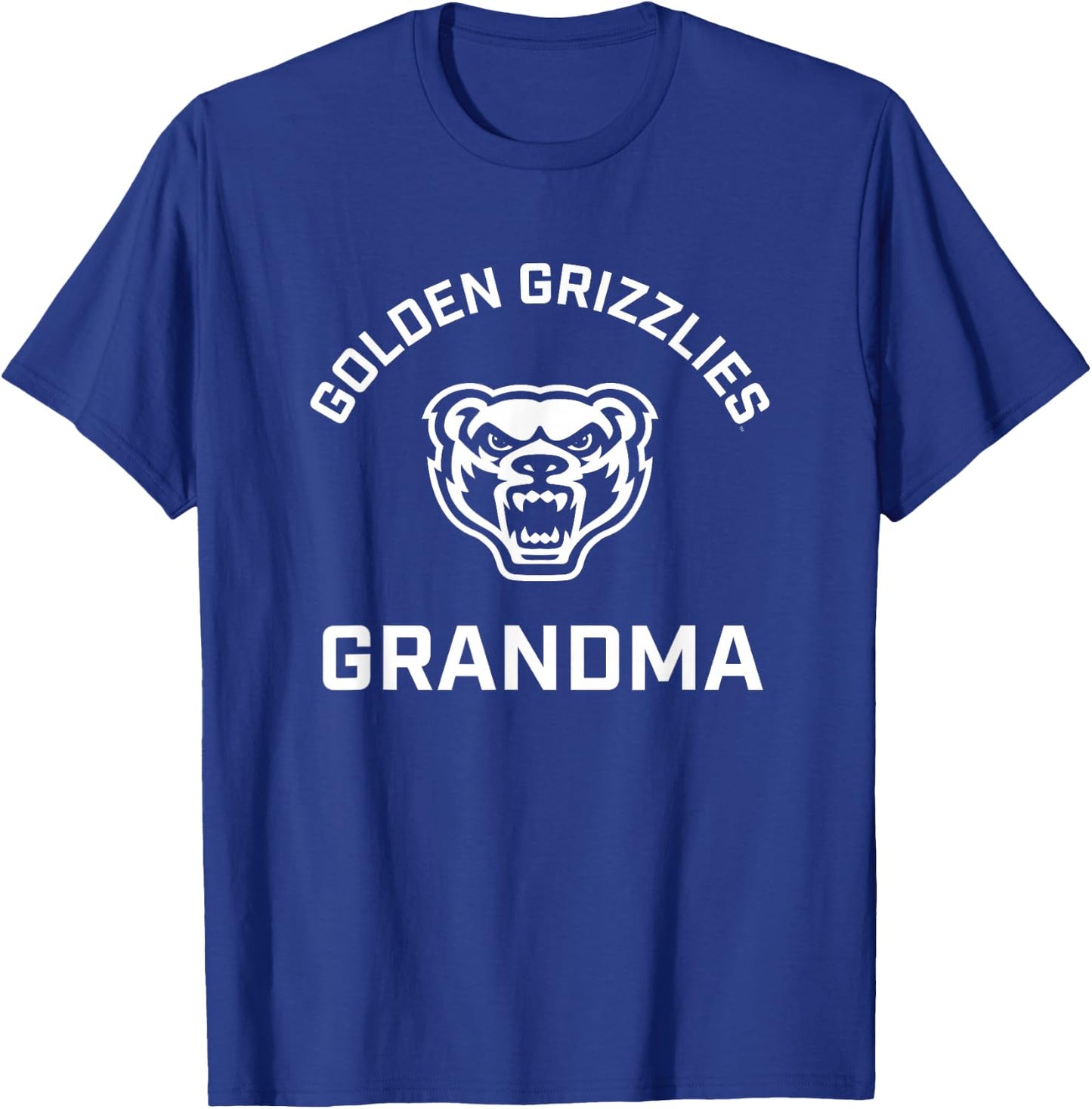 Oakland University Golden Grizzlies Arched Grandma T-Shirt - T-Shirt | Royal