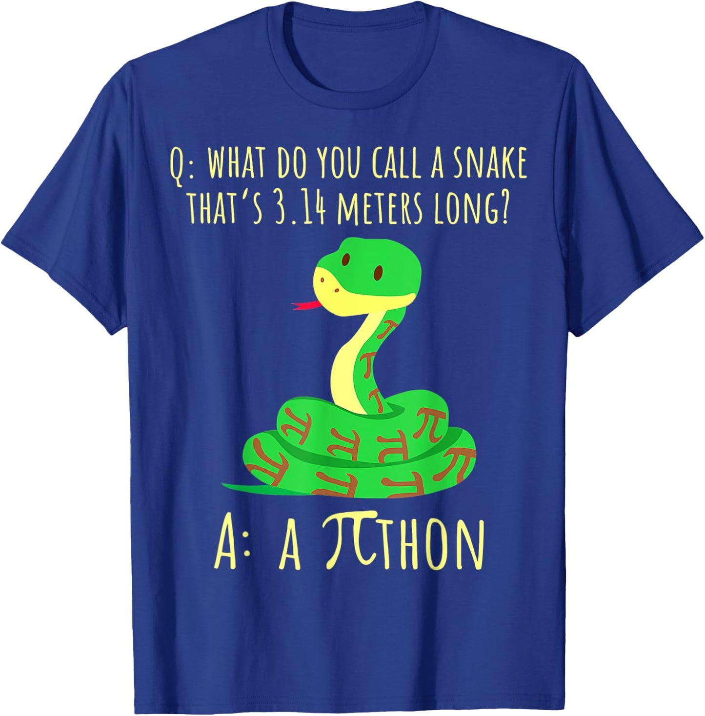 Python Pithon Pi Symbol Funny Math Teacher Pi Day Women T-Shirt - T-Shirt | Royal