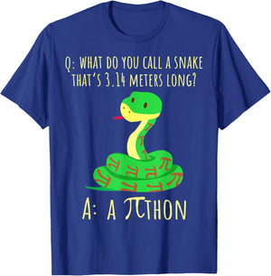 Python Pithon Pi Symbol Funny Math Teacher Pi Day Women T-Shirt - T-Shirt | Royal