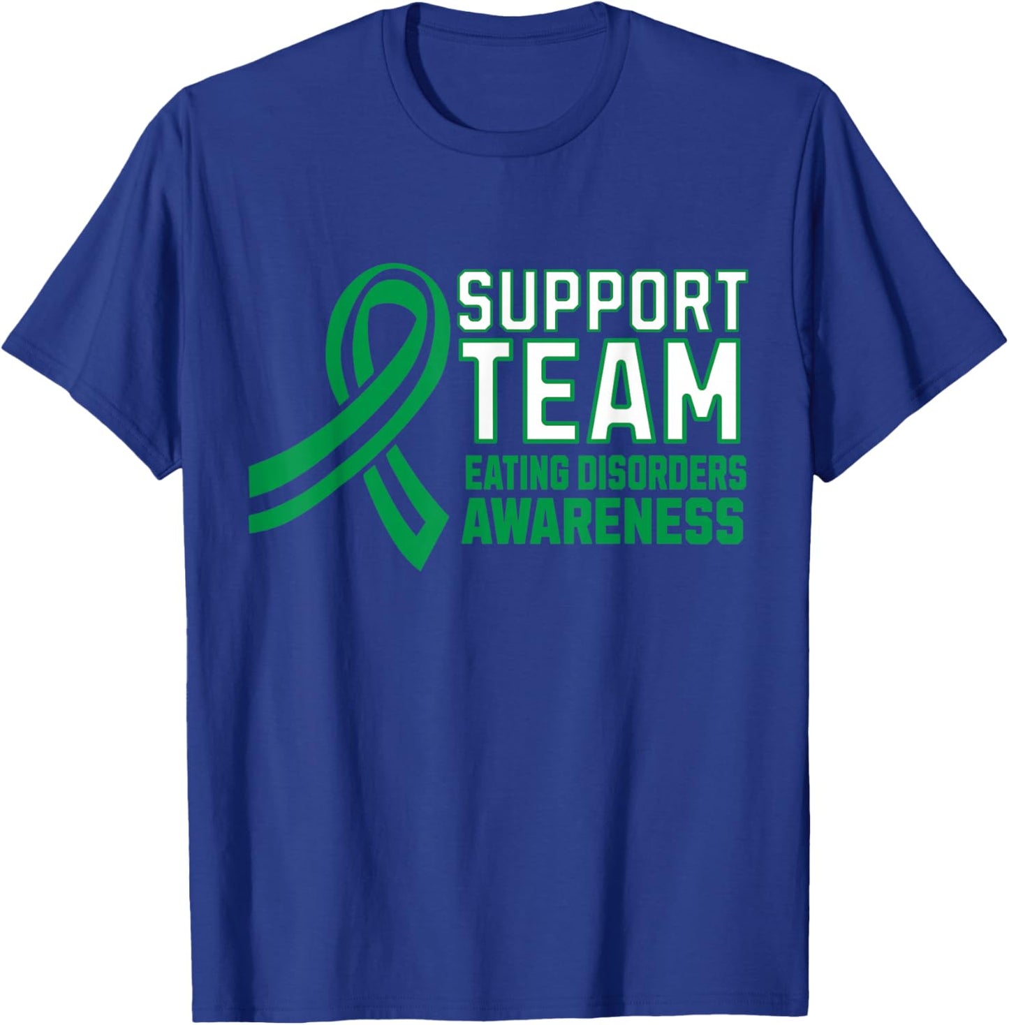 Matching Support Team Eating Disorders Awareness Ribbon T-Shirt - T-Shirt | Royal