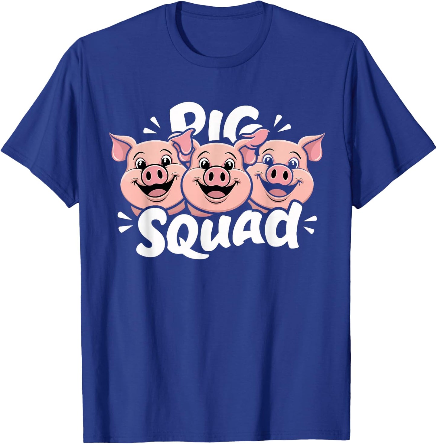 Pig Squad Design for Pig Lover Stuff | Cool Pig T-Shirt - T-Shirt | Royal