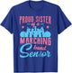 Proud sister of a marching band senior class of 2025 T-Shirt - T-Shirt | Royal