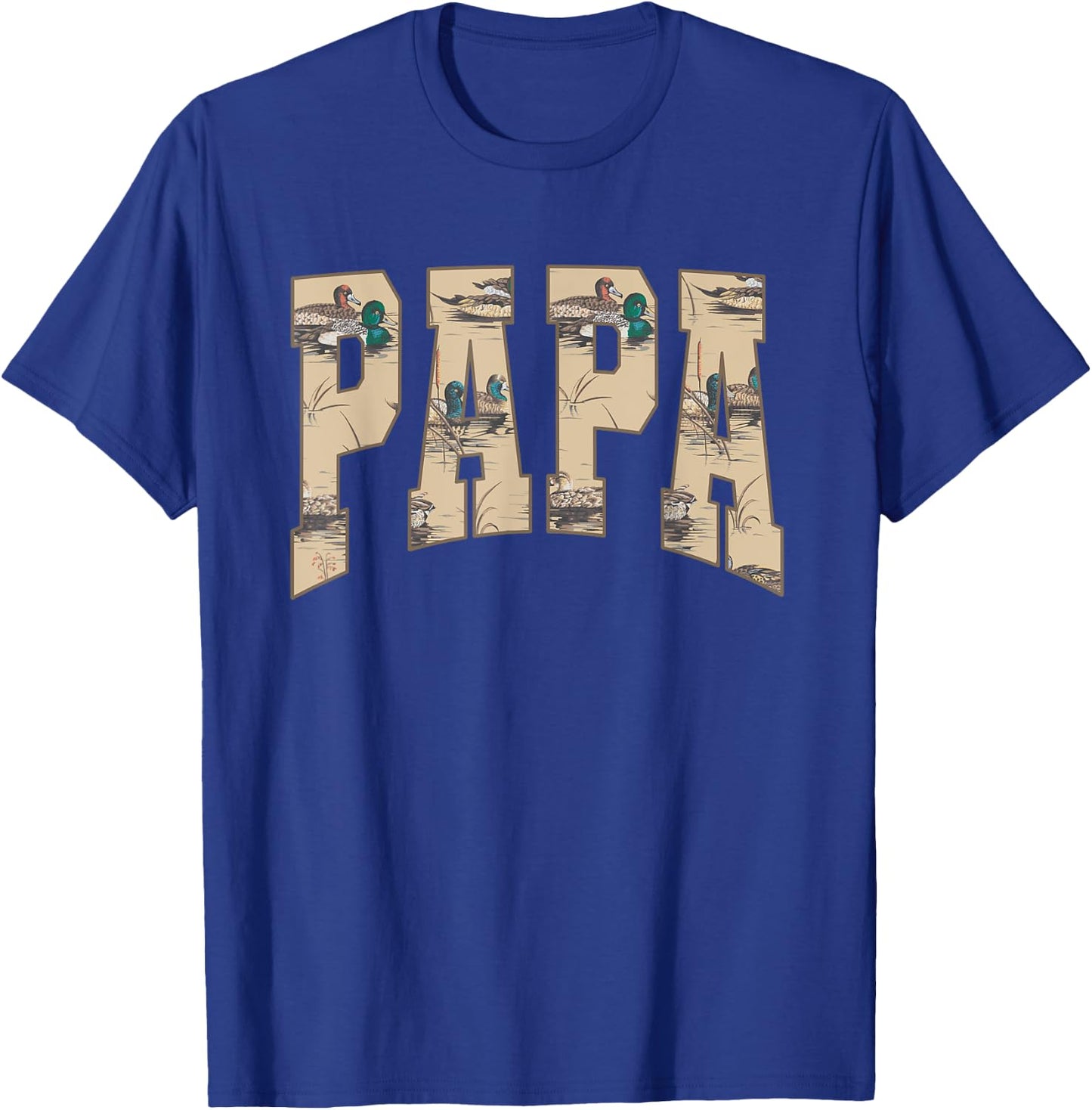Hunting Papa Duck Camouflage Camo Waterfowl Duck Camo Men T-Shirt - T-Shirt | Royal
