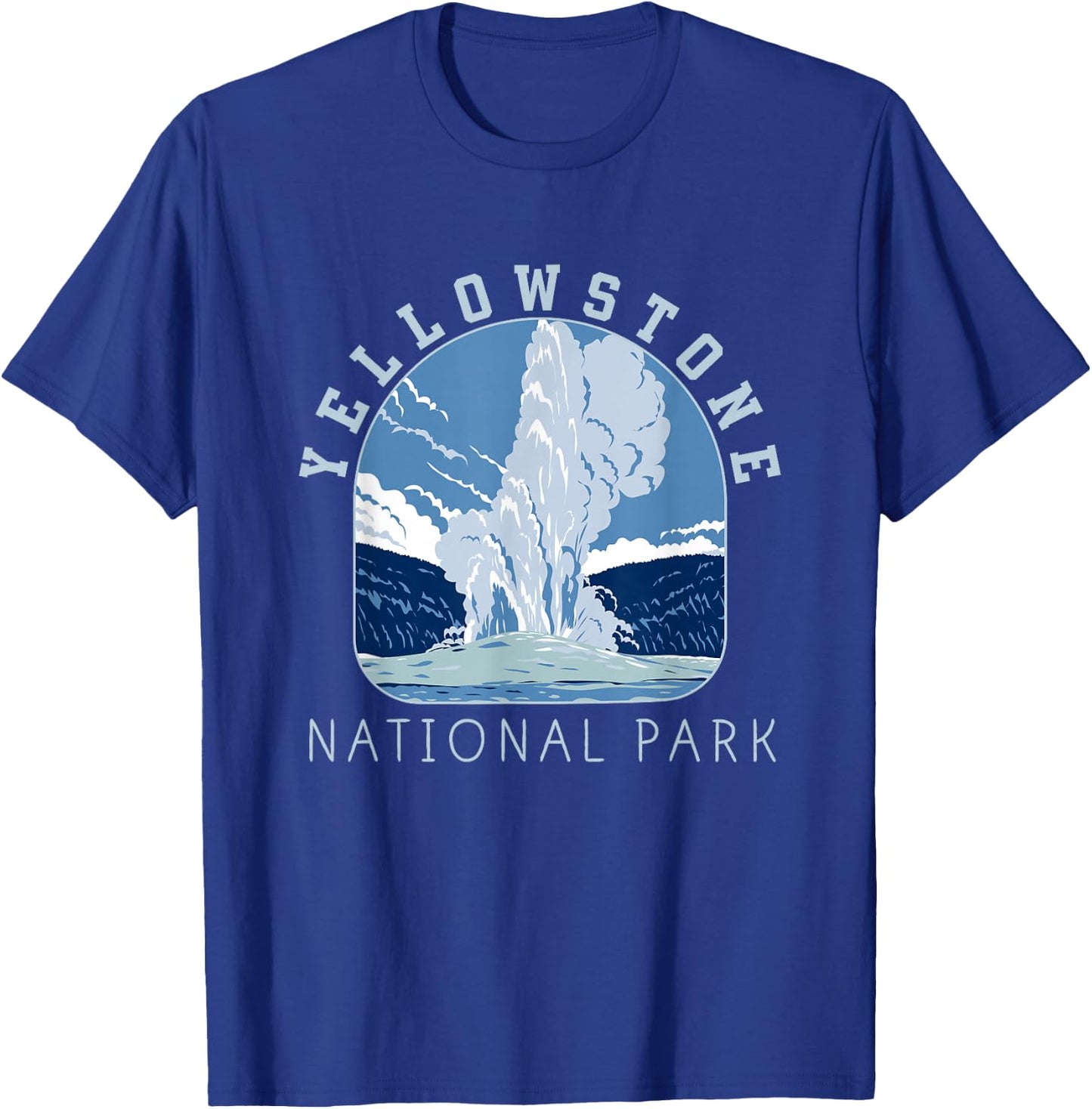 Yellowstone National Park Retro Vintage Old Faithful Gifts T-Shirt - T-Shirt | Royal