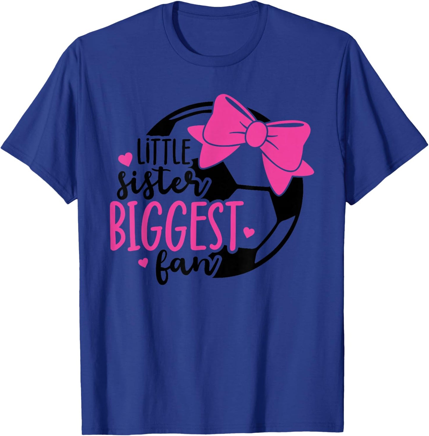 Little Sister Biggest Fan Soccer Sister Sis That my Brother T-Shirt - T-Shirt | Royal